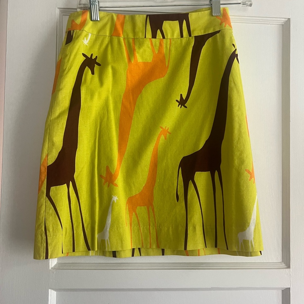 Adorable Marimekko For Anthropology Giraffe Print Skirt - Multicolor